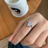 Elegant Geometric Style Adjustable Heart Ring For Women Premium Fashion Accessory
