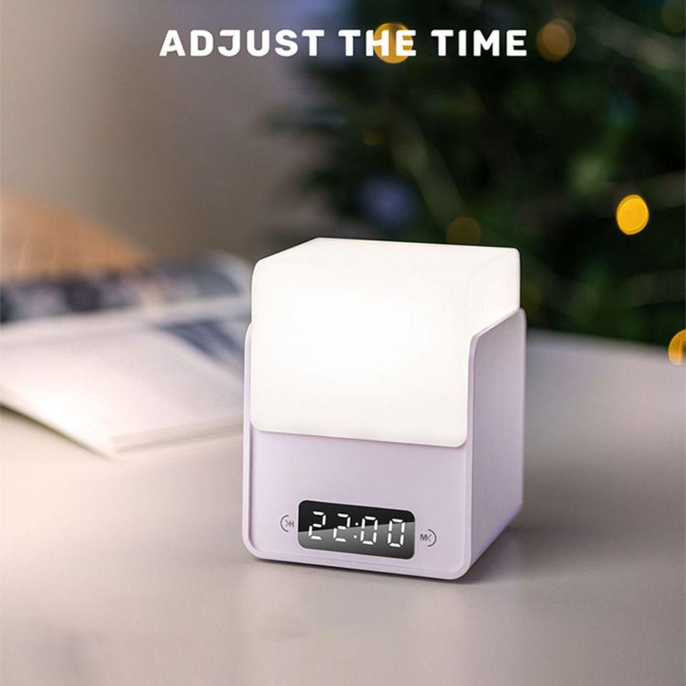 Soft Light Time Cube Night Light LED Sleep Light Simplicity Clock Light  Gift