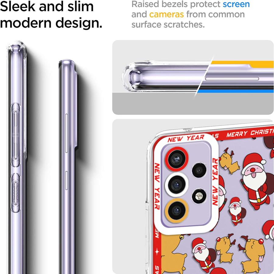 Winter Merry Christmas phone Case for Samsung A13 A14 A15 A23 4G 5G A24 4G A25 A33 A34 A53 A54 A73 A35 A55 5G bag