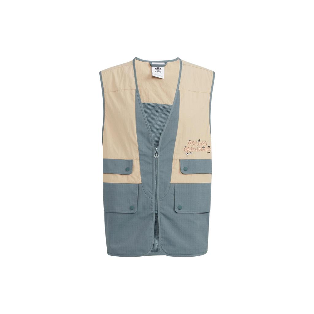 Adidas Originals Trefoil Patchwork Multi-Pocket Zip Vest Unisex Vest Multicolor IA8477