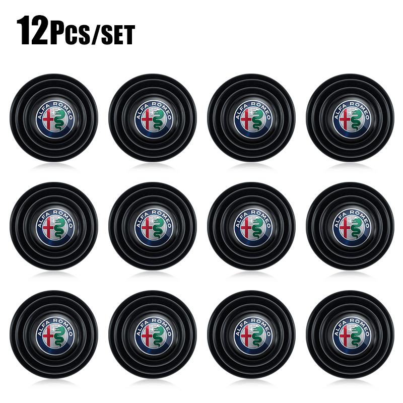 2026 Hot Sticker 4/8/12Pcs Car Door Anti-shock Pad Anti-noise Buffer Gasket Auto Interior For Alfa Romeo 147 159 156 GT Spider G