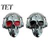 Dark Aesthetic Car Decor Skull Vent Clips, Metal Head Air Halloween Auto Decoration Freshener Charm, Interior Accessory for Men Women