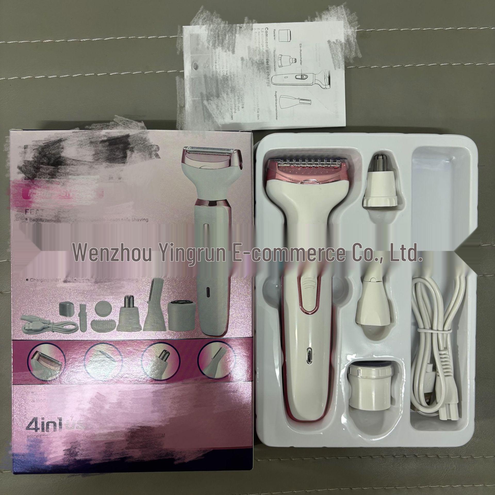 Электрический женский интимный триммер «все в одном»: Триммер для волос под мышками, лобковых волос и волос на теле белый