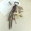 Y2k Leather Rope Keychain Star Cute Dachshund Bag Pendant Creative Cartoon Keyring