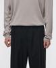 Musinsa Standard One-Pleat Wide Elastic Waist Slacks [Black]