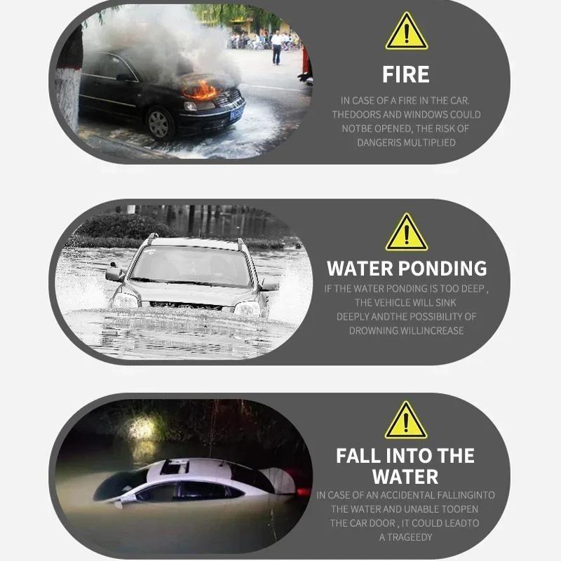 Car Safety Hammer Emergency Window Breaker Seat Belt Cutting Machine for TRD Toyota Gr Corolla Rav4 Auris Camry Yaris CHR