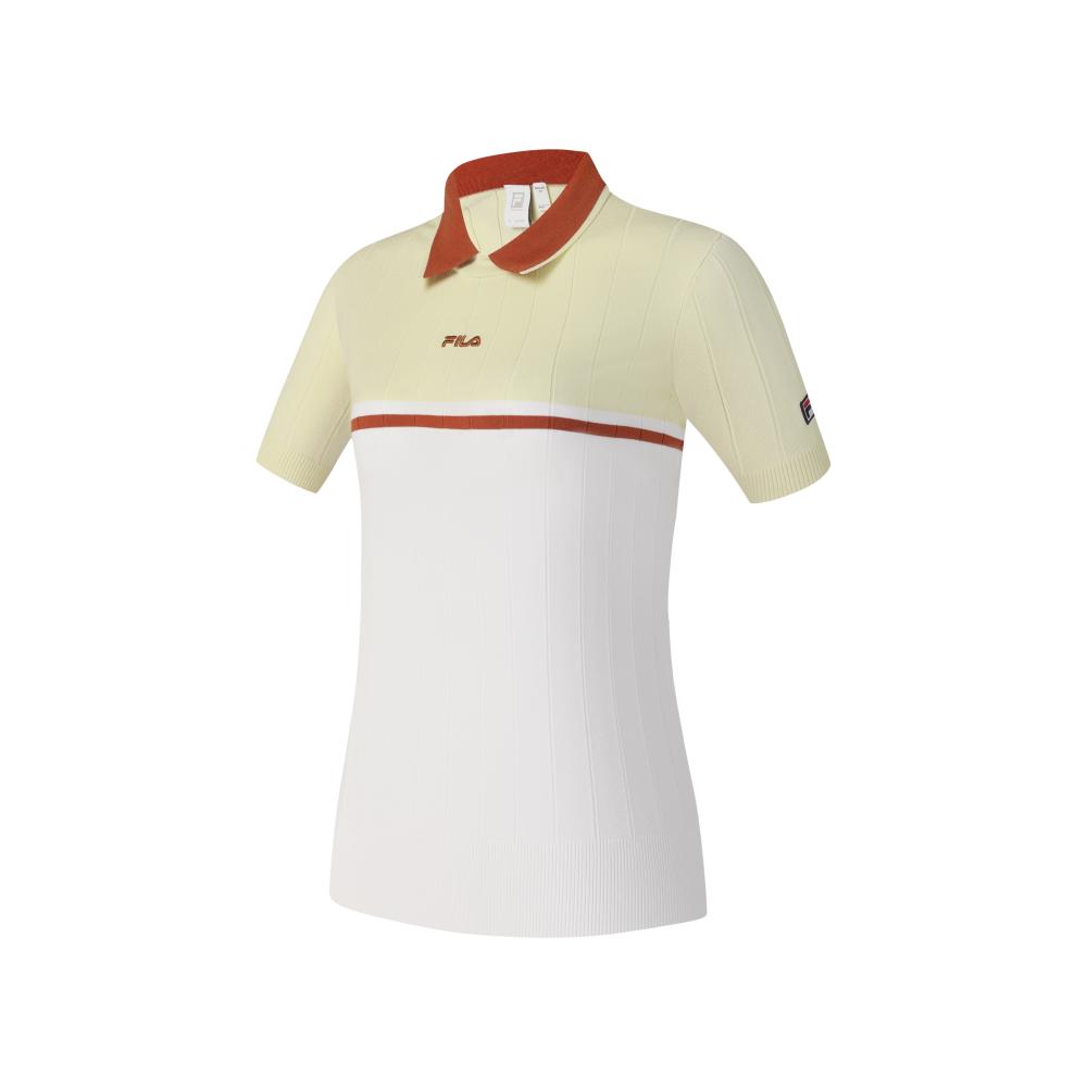 

Fila Легкая женская футболка поло с коротким рукавом, повседневная, цветной блок, из серии Athletics Tennis, флуоресцентно-зеленая A11W523401F-LG M