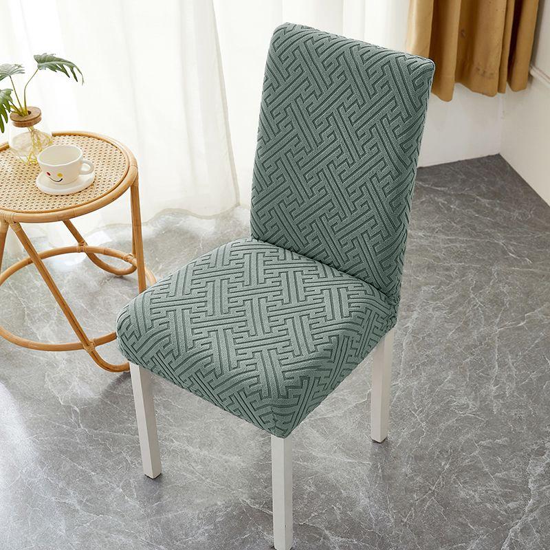 Jacquard Dining Chair Cover Stretch Anti-dirty Chair Covers Home Decor Kitchen Seat Slipcover for Banquet Party Wedding