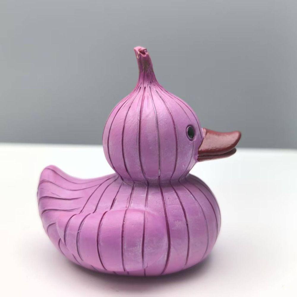 Resin Whimsical Vegetable Duck Ornament Cute Miniatures Figurine Crafts Animal Sculpture  Office