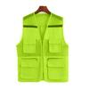 Herrevest Refleksstriper Pustende Ermeløse Multilommer Glidelås Mesh Lett Regissør Fiske Campingvest
