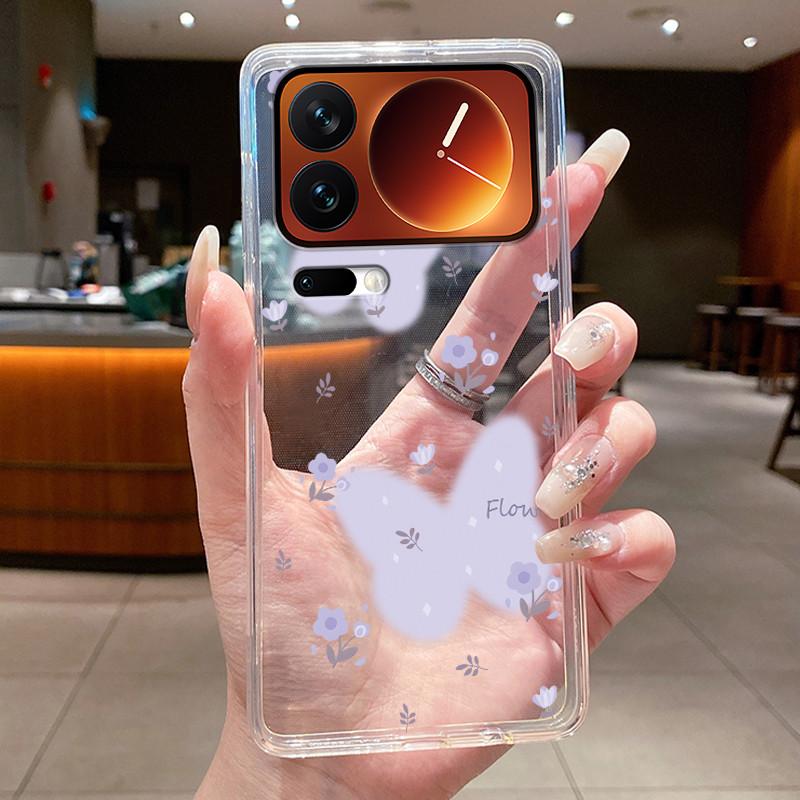 Casing For Xiaomi 17 Pro Max Mi 17 Pro Mi17 17Pro Phone Case Luxury Fashion Butterfly Flower Clear Soft TPU Silicone Back Cover