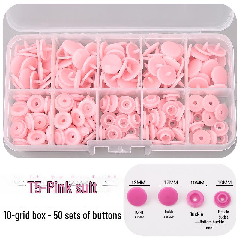 Colorful T5 Plastic Baby Snaps with Tool Support for One-Piece Drop Shipping