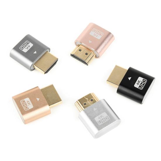4K HDMI-compatible Dummy Monitor Display Emulator Headless Plug Virtual Virtual Display Adapter for Graphics Card Spoofing