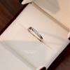 Minimalist Luxury Couple Ring Set With Micro Paved Zirconia Adjustable Open Band Women Men