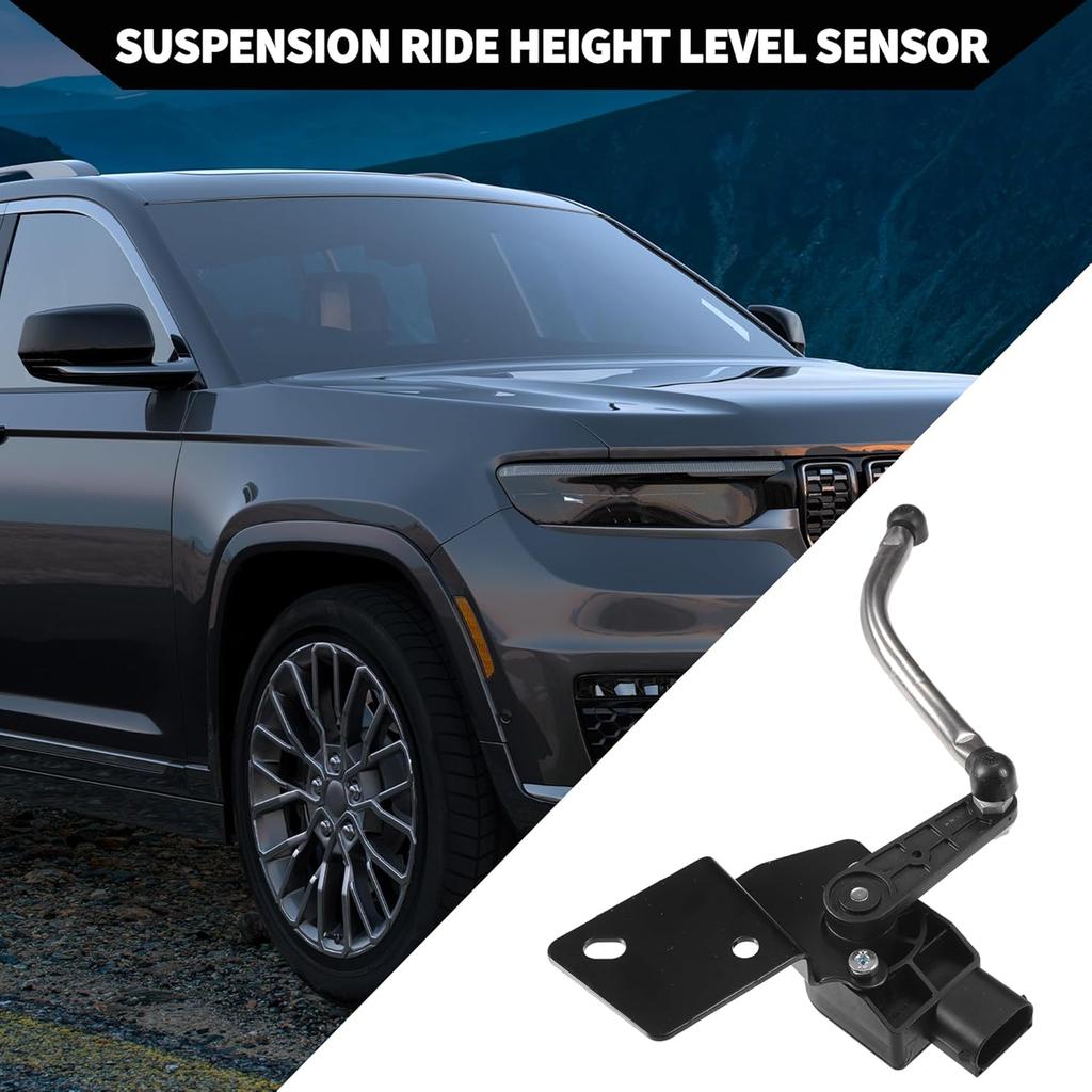 No.68164092AA Suspension Ride Height Level Sensor for Jeep Grand Cherokee 2011-2015 / Front Right Headlight Level Sensor/Durable Metal / 1 Pcs Black
