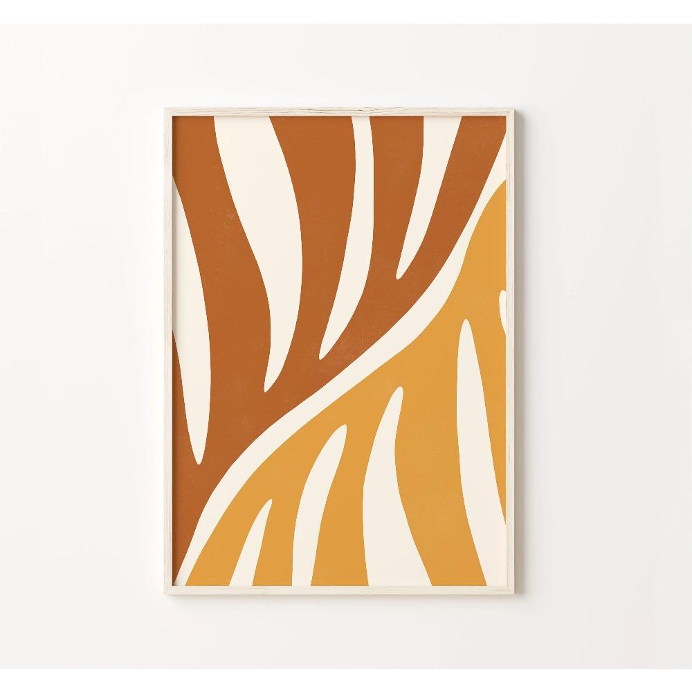 Minimalist Abstract Folk Art Prints, Colourful Bohemian Botanical Canvas Prints for Home, Bedroom, Living Room,Office,Decoration