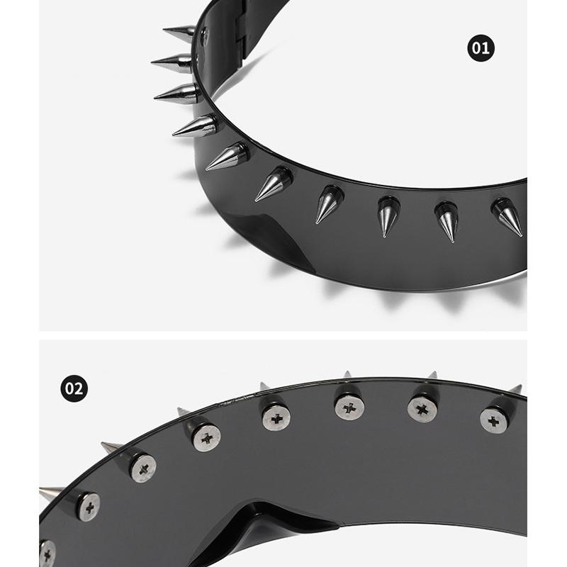 Novelty Punk Glasses Rock Large Shield Spike Weird Club Sunglasses Funny Party Glasses