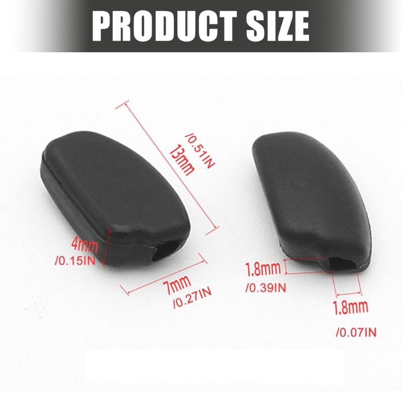 Pack of 10 Pairs Black Silicone Nose Pad Anti Slip Cushions for Eyeglasses and Sunglasses Thick