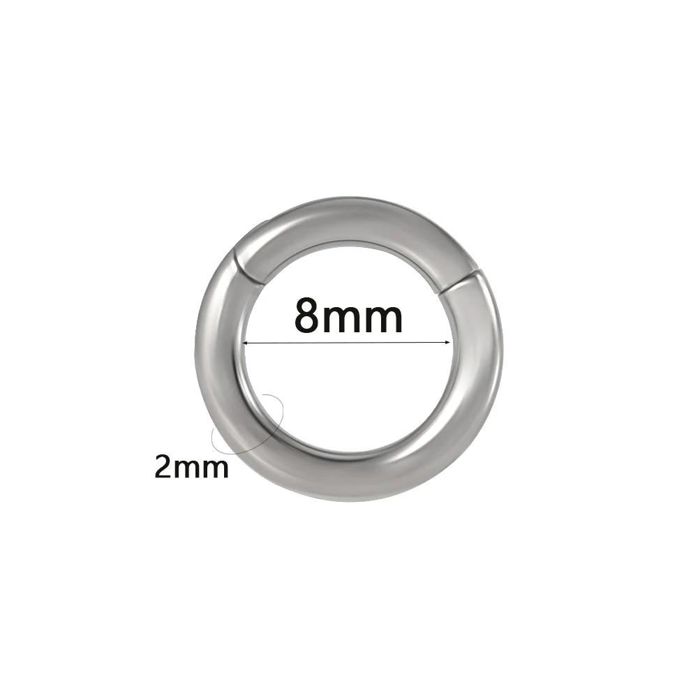 Segment klikacího septa z chirurgické oceli 1ks Kloubový kroužek Nos Obruč na rty Obruč ušní chrupavka Piercing do ušního boltce Tragus Helix