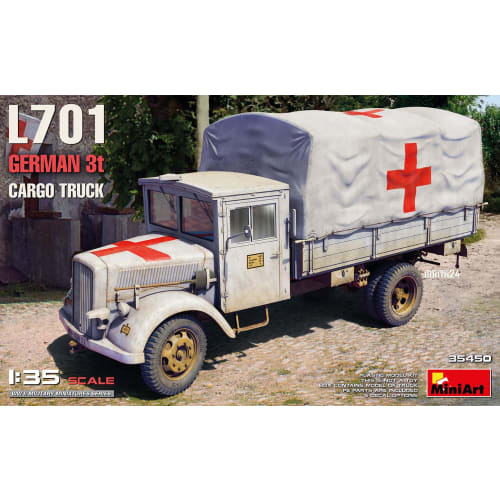 Miniart 1/35 L701 German 3-Ton Cargo Truck Plastic Model MA35450