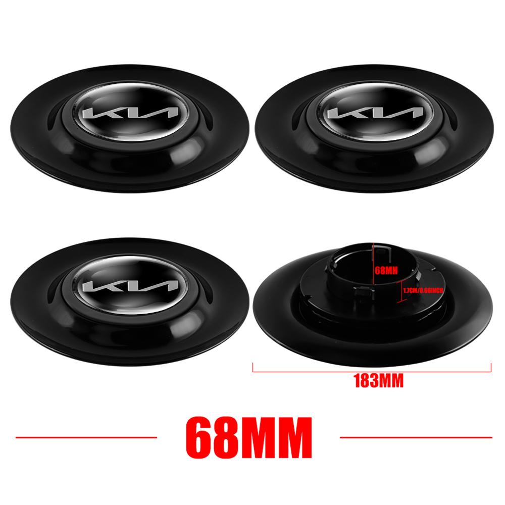 

4Pcs Car Floating Wheel Center Hub Caps Cover Accessory For KIA Sportage RIO Ceed Picanto Pegas Sorento Niro Soul Cerato Borrego чорний