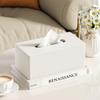 Nordic Style PU Leather Tissue Box High Quality Leather Napkin Holder Stripe Design Holiday Gifts for Families and Offices