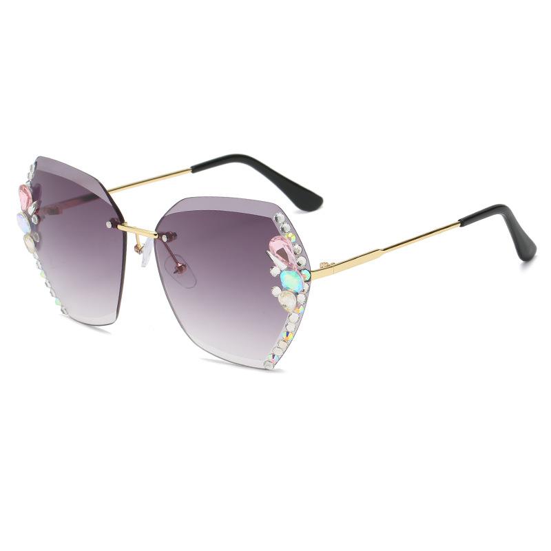 

Fashionable Sunglasses Style Womens Stylish Oval Design Frame Sun Uv Protection StyleA