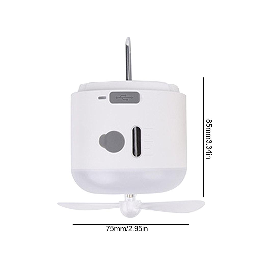 

Беспроводной мини-потолочный вентилятор с подсветкой USB Power Bank вентилятор-охладитель портативный кемпинговый палаточный вентилятор для туманообразования в помещении и на открытом воздухе белый