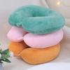 Solid Color U-Shaped Neck Support Pillow for Airplane Sleep