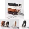 Stylish Korean 2021 New Women's Fashionable Black Belt With Chic Silver Alloy Buckle