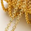 1Meters/Roll 4mm 14K 18K Gold Plated Brass Cross Link Chains Jewelry Making Bulk Chains For DIY Handmade Craft Accessories