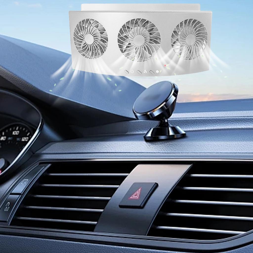 Car Ventilation Fan 4000rpm 60W 2 Gears Strong Wind 3 Fans USB Car Window Exhaust Fan Vent Fan for Vehicle