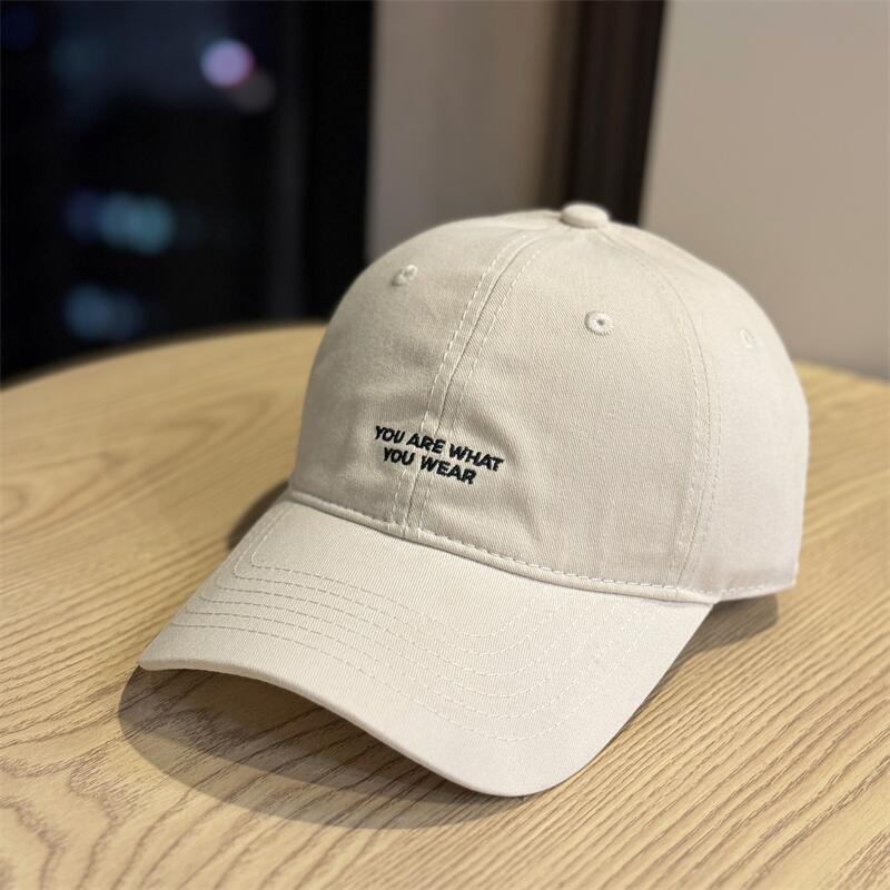 American embroidery English small letter baseball hat women's spring and autumn wear face small cap men's outdoor sun hat