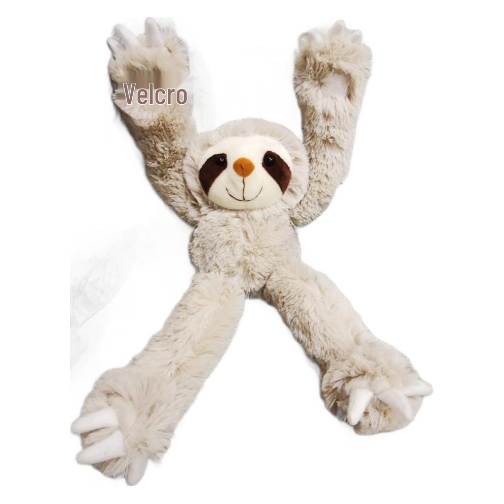 Leniwiec Podwiązka do Zasłon Pluszowa Zabawka – Symulacja Pluszaka na Rzep ze Sznurkiem