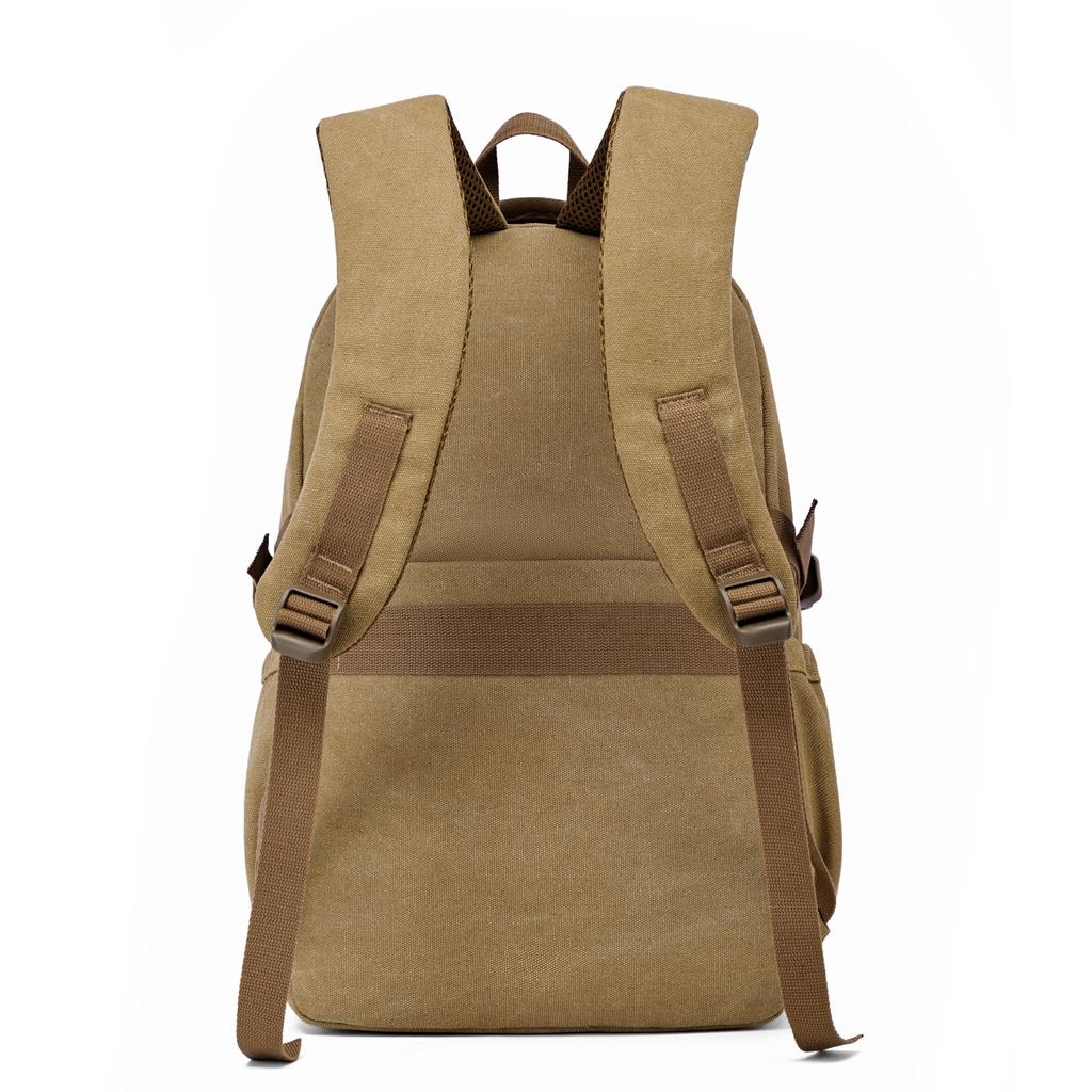 Men'S Casual Backpack Wear-Resistant Large Capacity Canvas Backpack Vintage Travel Student School Bag Commuter Computer Backpack