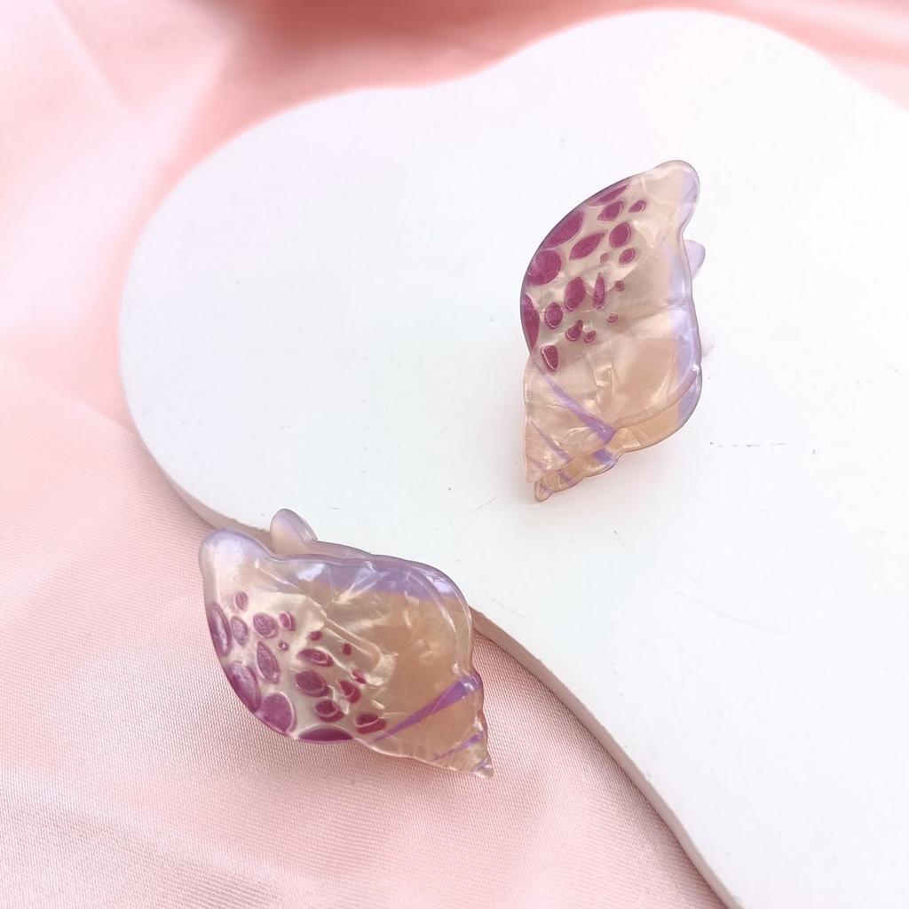 2 ks/sada Personalizované zvířecí sponky do vlasů Acetátové zvířecí sponky do vlasů Kreslená ryba Mini drápek do vlasů Doplňky do vlasů Mušle Dívky
