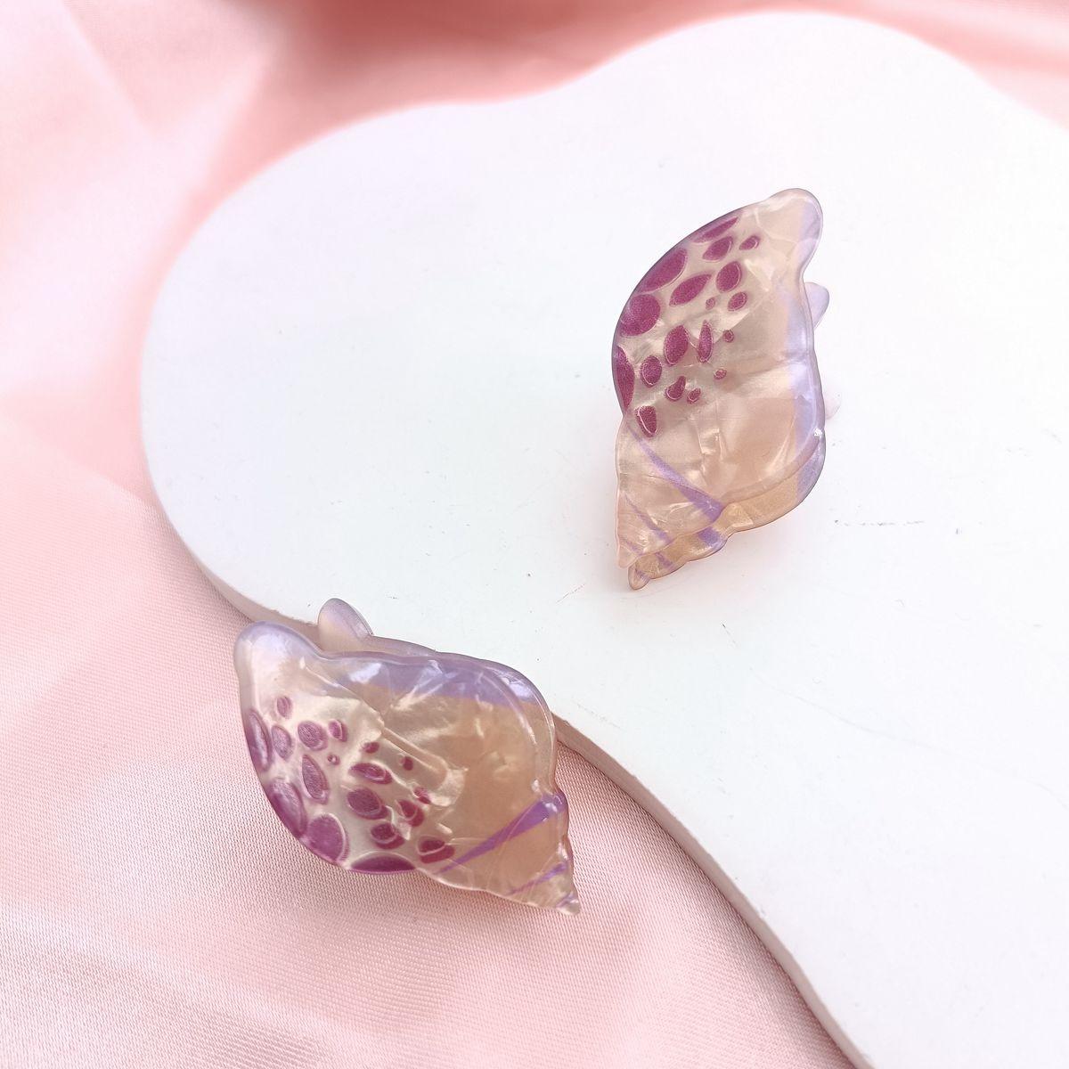 

2 шт./набор Персонализированные Заколки для волос с животными Ацетатные Заколки для волос с животными Мультяшные Рыбки Мини-заколки для волос Аксессуары для волос Ракушка Девочки