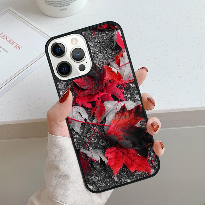 Autumn Falling Leaves Maple Phone Case For iPhone 17 Air 11 12 13 14 15 16 Pro Max Cover For iPhone 17 Air Max Plus