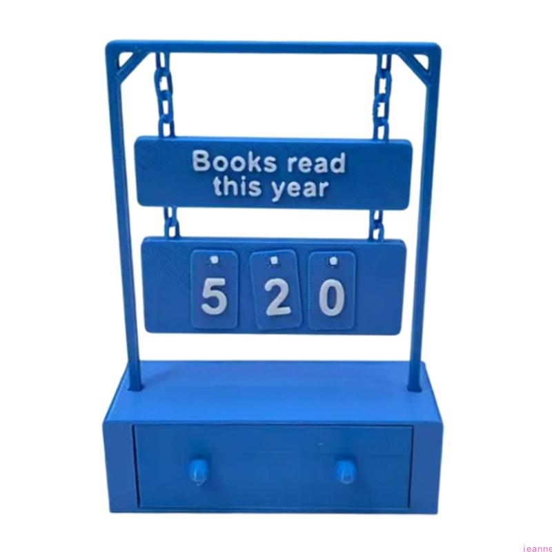 Hanging Book Counter Reading Trackers Decors For Readers Teachers Students Includes Number Display And Organizers Drawer