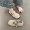 Retro Mary Jane Schuhe Damen 2025 Herbst und Winter neu Französisches Temperament elegant Feenwind Gürtel weiche Sohle Abendschuhe Einzelne Schuhe