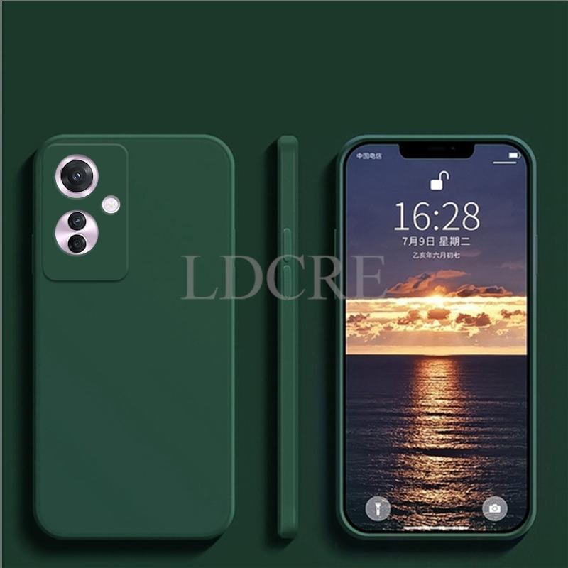 

For OPPO Reno 11 F Case Liquid Silicone Coque Plain Original Cover Reno 11 F 11 Case TPU Protector Phone Case Reno11 F Cover Reno11 Global