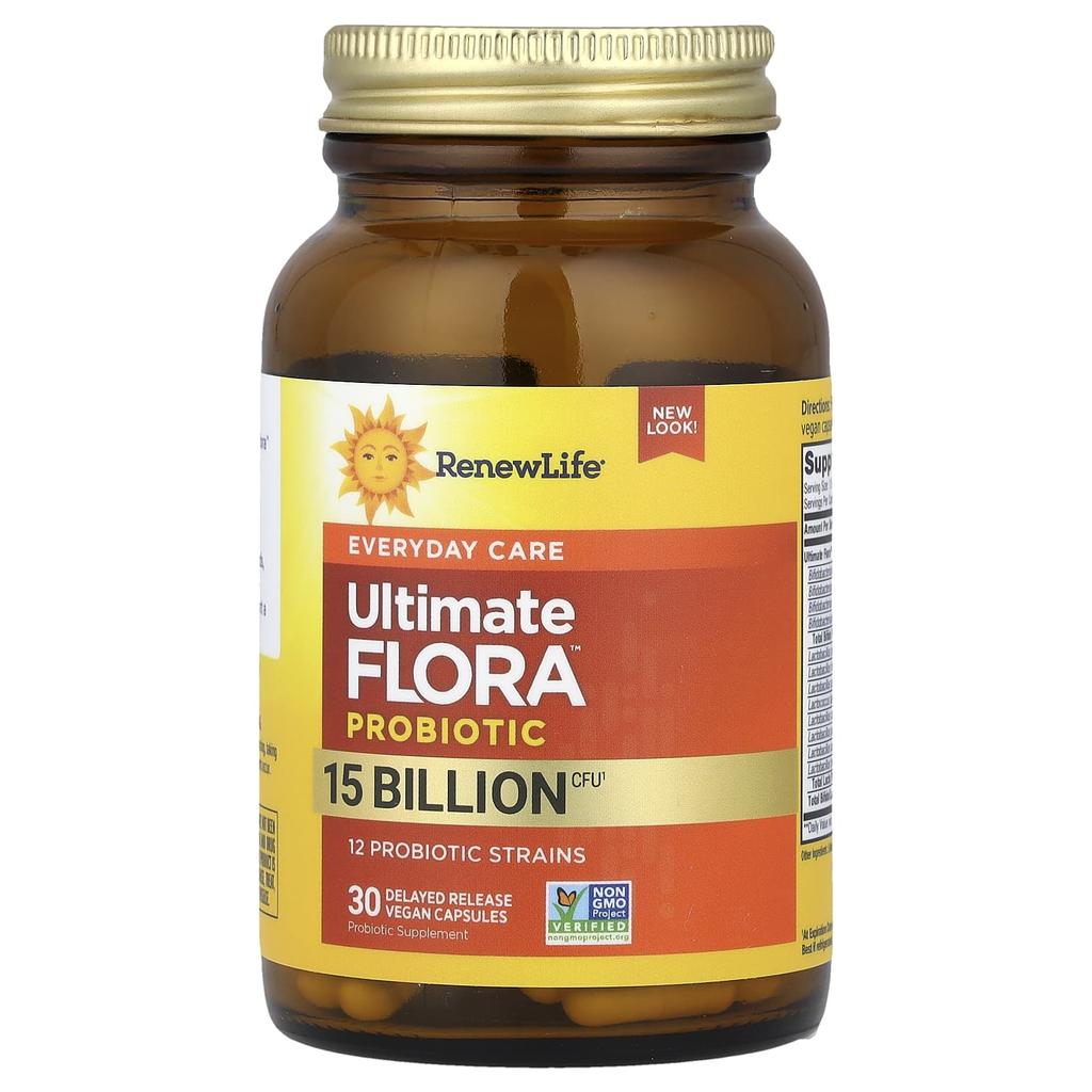 Ultimate Flora™, Probiotic, 15 Billion CFU, Delayed Release Veggie Caps, 30
