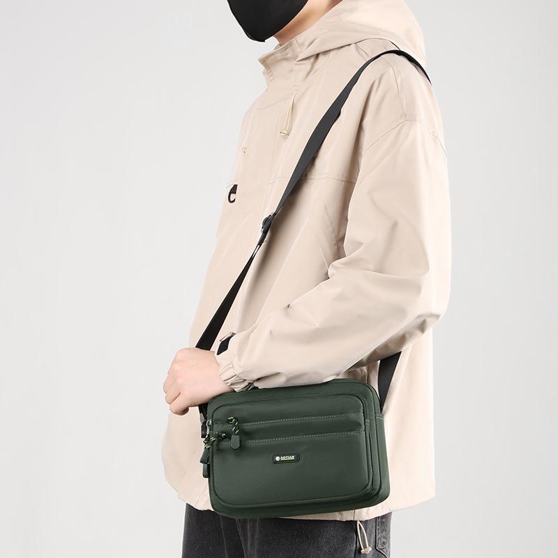 Herren Oxford Canvas Umhängetasche - Kleine Crossbody für Geschäftliche und Freizeitliche Nutzung