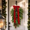 Teardrop Shape Christmas Swag With Bells Teardrop Wreath  Indoor Outdoor Use