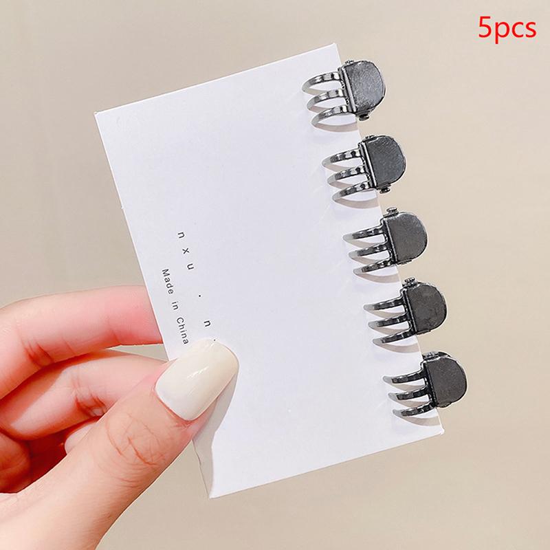 5Pcs Vintage Small Metal Hair Claws Sweet Mini Hair Clips Durable Styling Hair Accessories For Women Beauty Accessory Classic Clamp Jaw Claw Clip