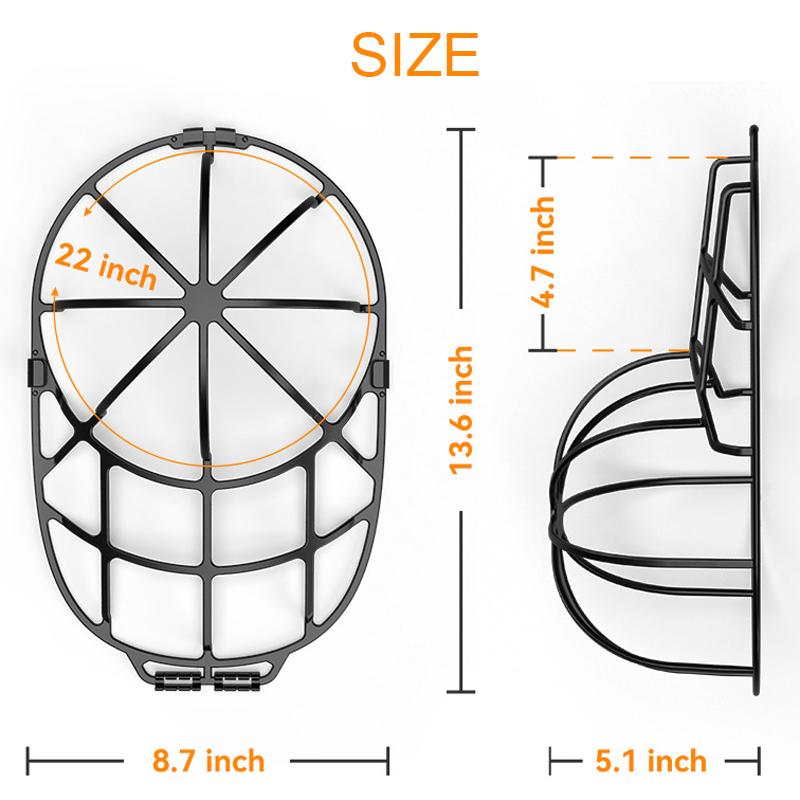 Multifunktionale Baseballkappen-Unterlegscheibe Passender Hut-Unterlegscheibenrahmen PP-Waschkäfig Doppelstöckiger Hutreiniger-Schutz
