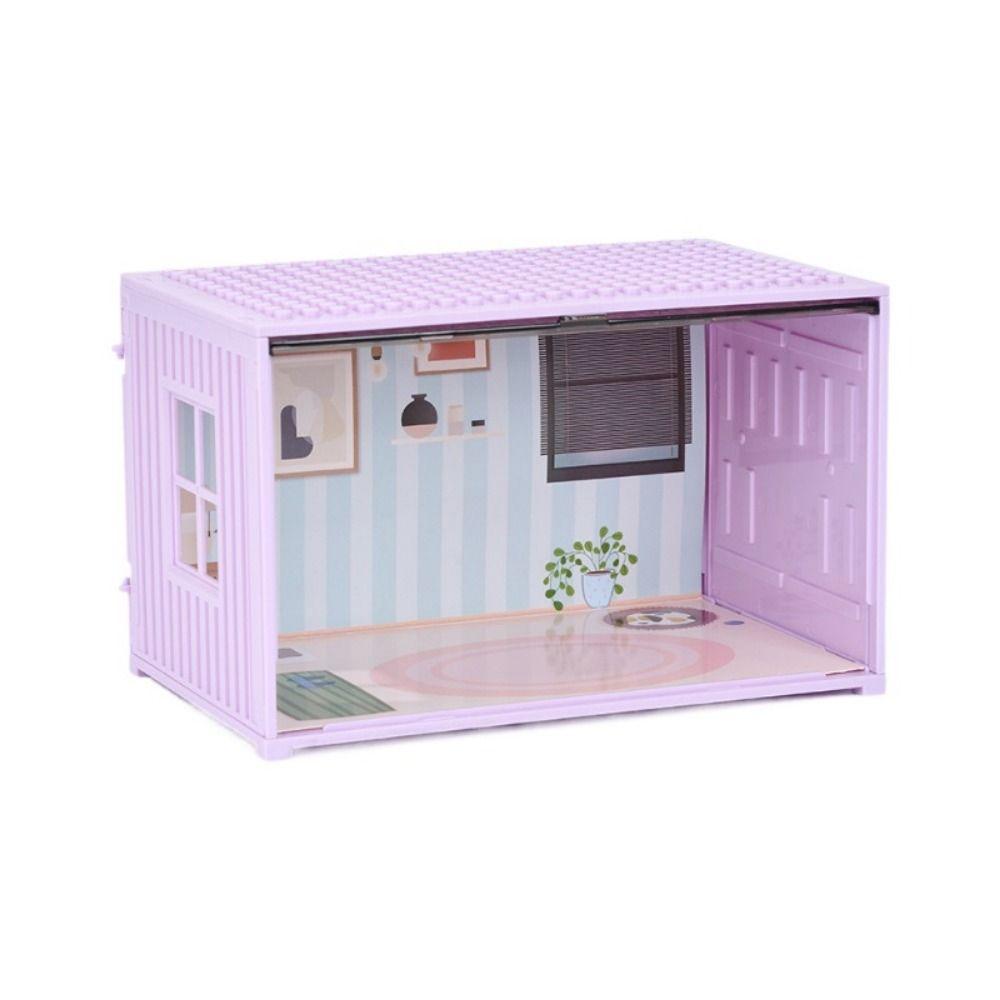 1Set Khaki Miniature Dollhouse Furniture 5 Styles Furniture Container Display  Doll Game Accessoies