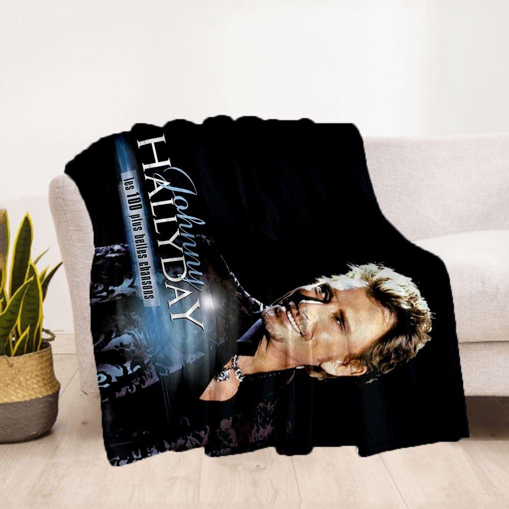 Johnny Hallyday: Les 100 Plus Belles ChansonsBlanket Flannel Throw Blanket for Sofa, Bed, Travel, Camping, Office, Couch, Chair, And Bed Gif