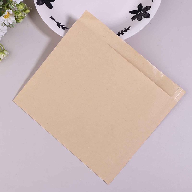 100 Stück Einzel-/Doppelöffnung Fettabweisende Papier-Geschenktüten Flach Fettfest Braun Für Keks Snack Sandwich Popcorn