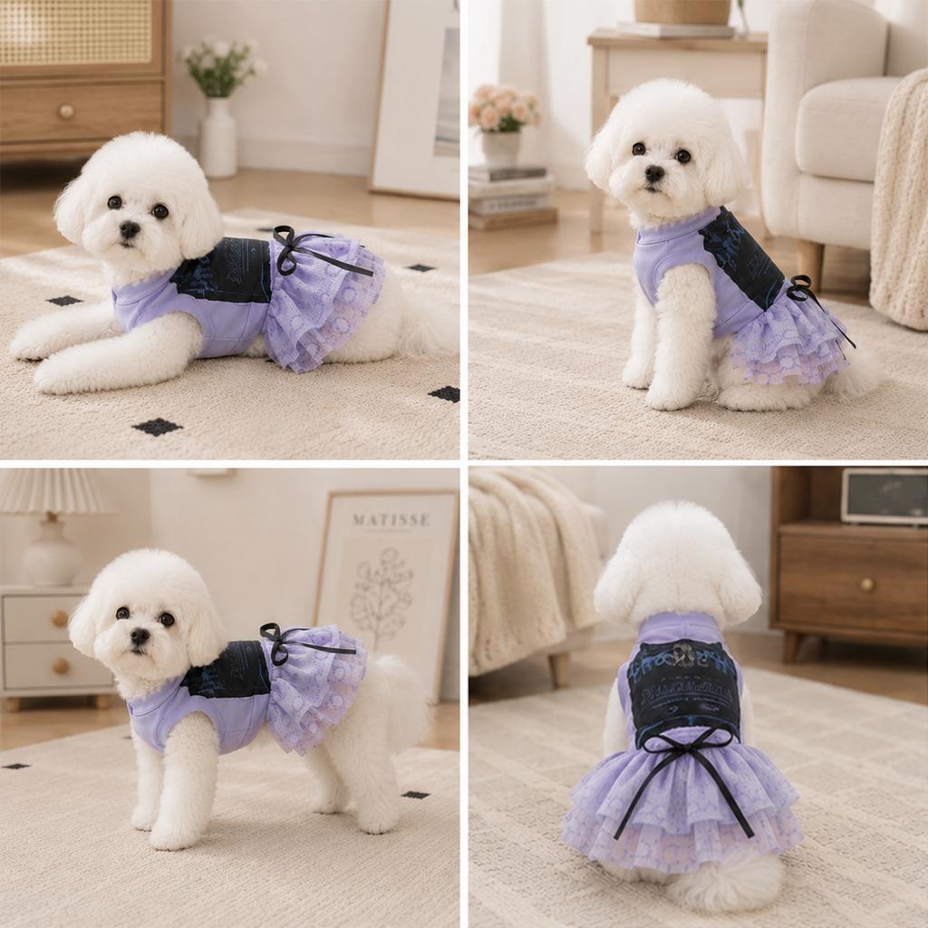 New pet clothes into a cat kitten sweet cascading skirt breathable cat dog vest cute clothing